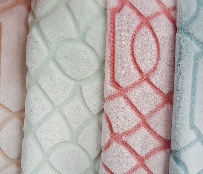 珊瑚、法蘭絨背印、剪花系列